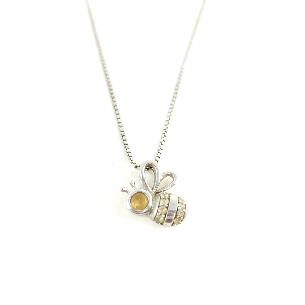 Sterling Italy Bumble Bee Chain Necklace